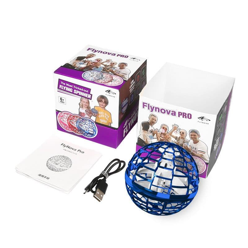 image-Flynova Pro Creative Magic Ball Swivel Decompression Aircraft Fingertip Toy Flying Gyro UFO Cross-border Exclusive Supply