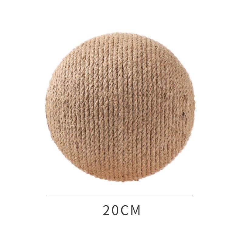 image-Cat scratcher wooden cat scratching ball cat grinding claw hand wrapped sisal rope cat climbing frame cat scratching post scratch resistant cat toy