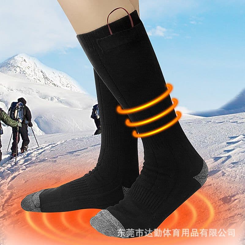 image-Cross-border rechargeable thermal socks heating men and women heating socks with adjustable temperature lithium battery to keep warm electric heating socks