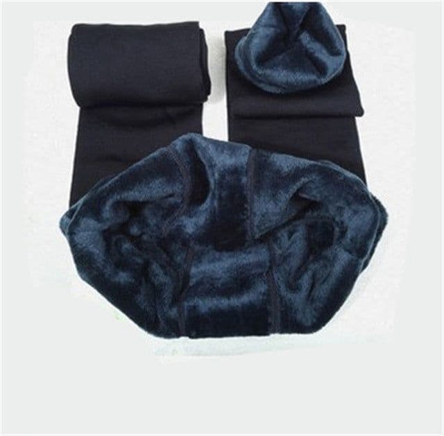 image-180g large size pearl velvet leggings women's autumn and winter stepping on high-quality plus velvet trousers to keep warm all-in-one pants KC0040