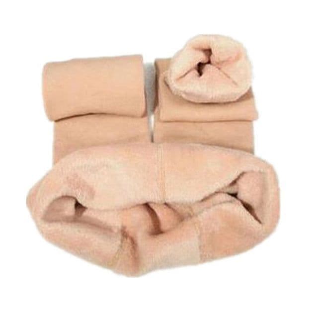 image-180g large size pearl velvet leggings women's autumn and winter stepping on high-quality plus velvet trousers to keep warm all-in-one pants KC0040