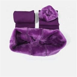 image-180g large size pearl velvet leggings women's autumn and winter stepping on high-quality plus velvet trousers to keep warm all-in-one pants KC0040