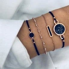 image-European and American set bracelet wish cross-border geometric jewelry woven bracelet natural stone bracelet wholesale