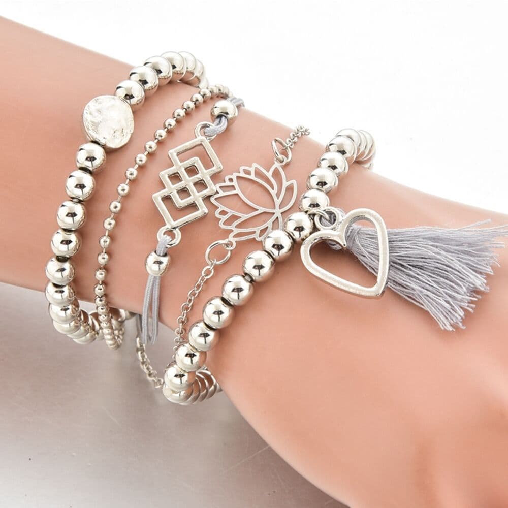 image-European and American set bracelet wish cross-border geometric jewelry woven bracelet natural stone bracelet wholesale