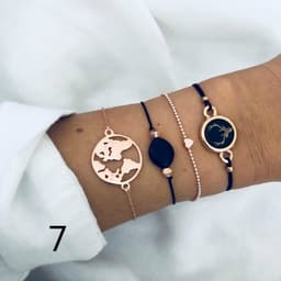 image-European and American set bracelet wish cross-border geometric jewelry woven bracelet natural stone bracelet wholesale