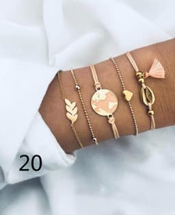 image-European and American set bracelet wish cross-border geometric jewelry woven bracelet natural stone bracelet wholesale