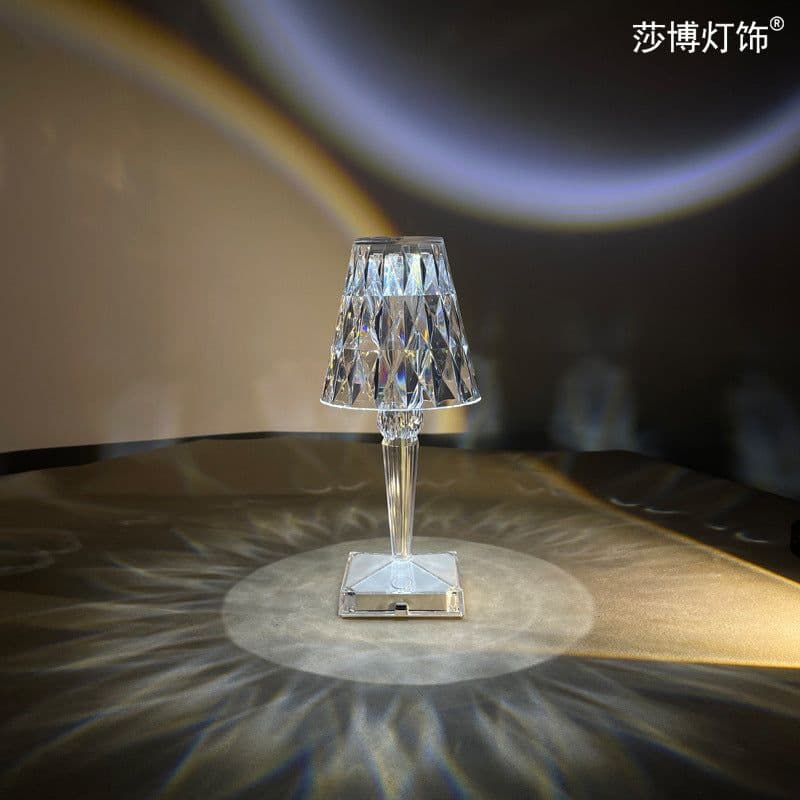 image-Italy kartell diamond table lamp crystal table lamp ins net red diamond lamp bedroom crystal lamp atmosphere decoration