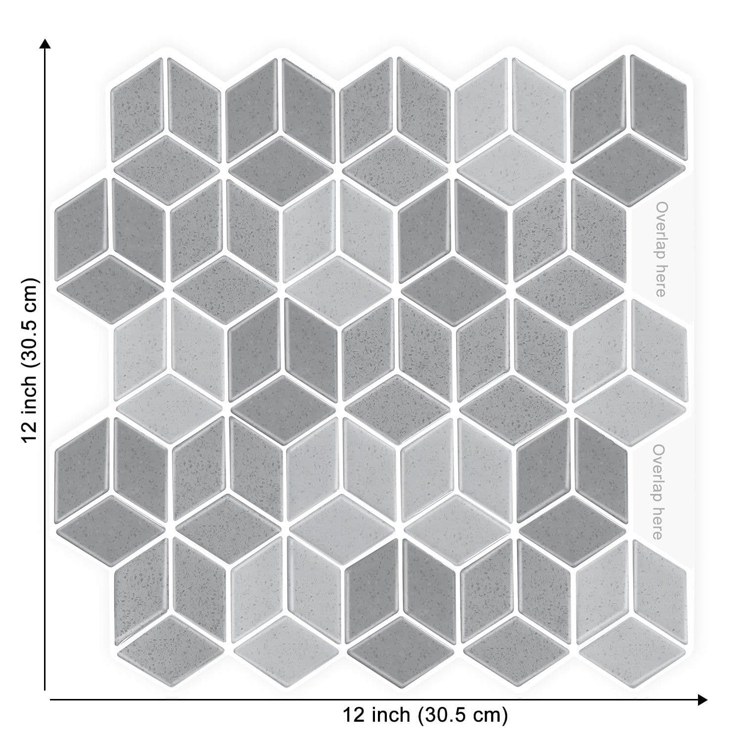 image-New foreign trade mosaic self-adhesive wallpaper, household kitchen waterproof and moisture-proof 3D stickers, bathroom epoxy wall stickers