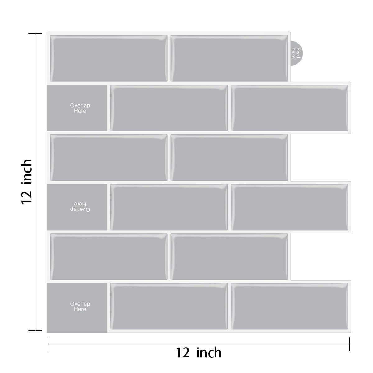 image-New foreign trade mosaic self-adhesive wallpaper, household kitchen waterproof and moisture-proof 3D stickers, bathroom epoxy wall stickers