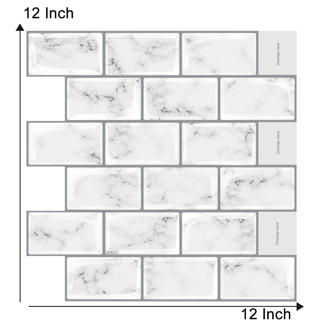 image-New foreign trade mosaic self-adhesive wallpaper, household kitchen waterproof and moisture-proof 3D stickers, bathroom epoxy wall stickers