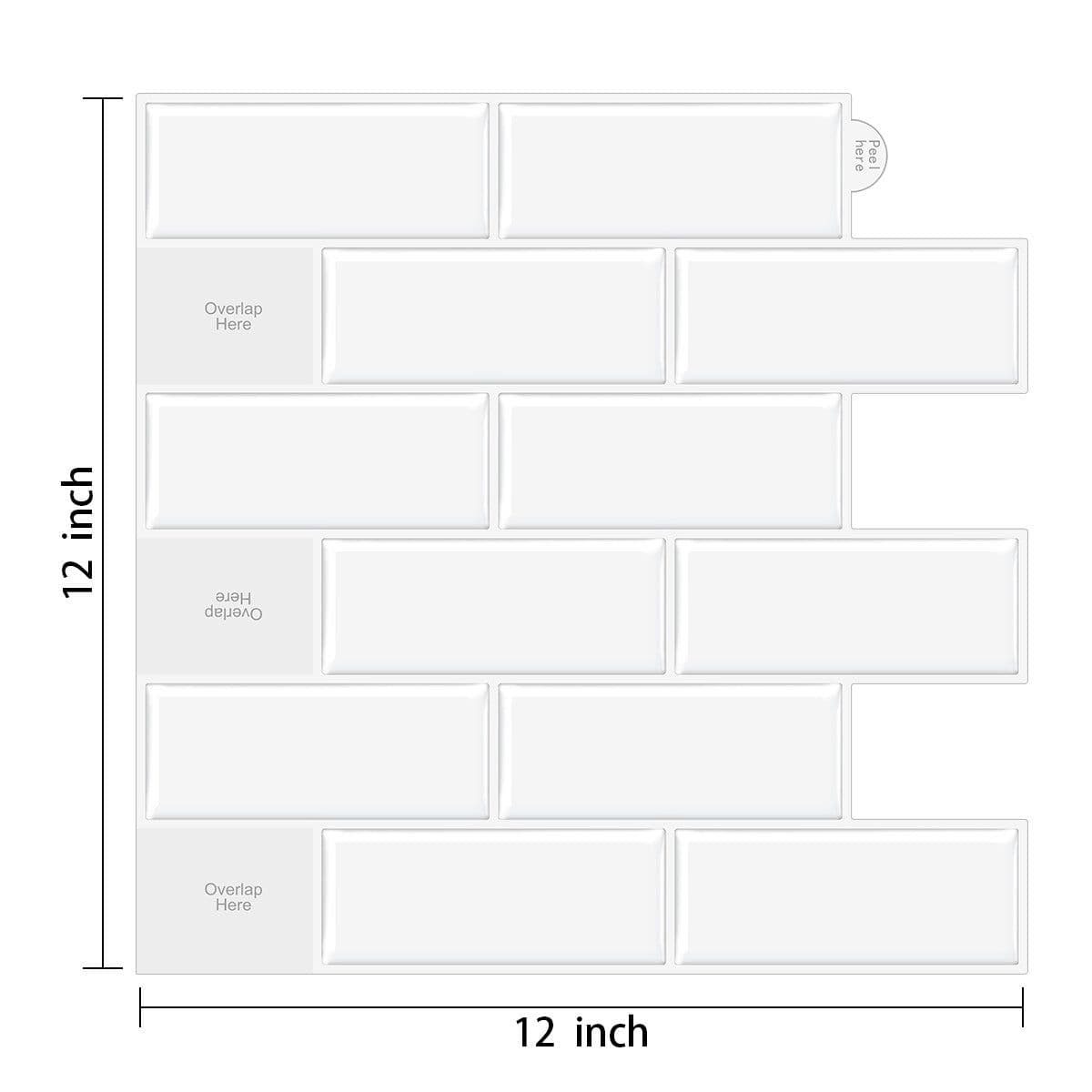 image-New foreign trade mosaic self-adhesive wallpaper, household kitchen waterproof and moisture-proof 3D stickers, bathroom epoxy wall stickers