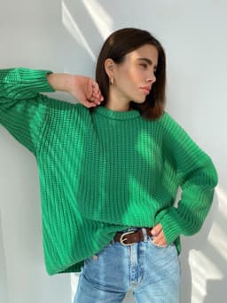 image-AliExpress jacket 2021 new Amazon plus size sweater loose candy color round neck sweater women's foreign trade