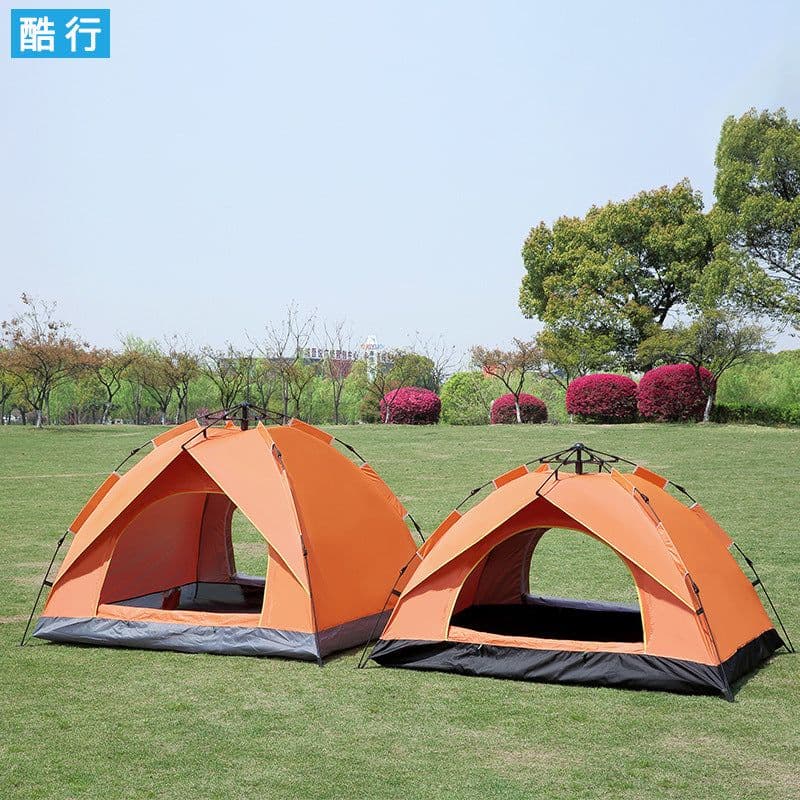image-Cool line outdoor camping tent 2-3-4 person automatic tent spring type quick opening sunscreen camping tent