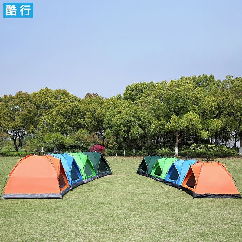 image-Cool line outdoor camping tent 2-3-4 person automatic tent spring type quick opening sunscreen camping tent