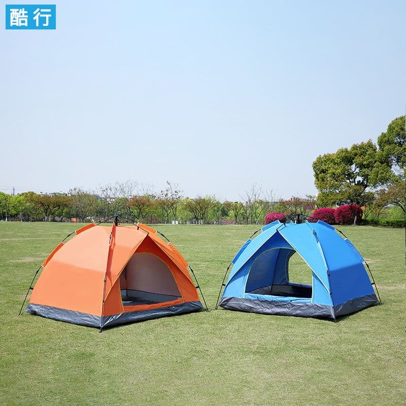 image-Cool line outdoor camping tent 2-3-4 person automatic tent spring type quick opening sunscreen camping tent
