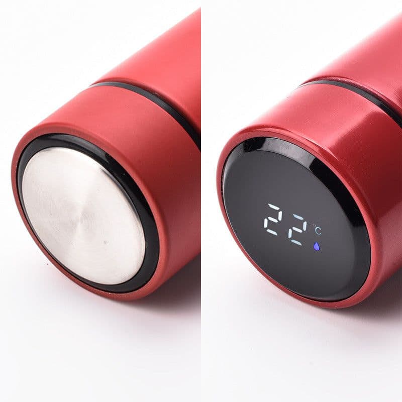 image-304 double-layer straight cup, intelligent temperature measuring thermos cup, temperature display straight cup, stainless steel water cup, business gifts