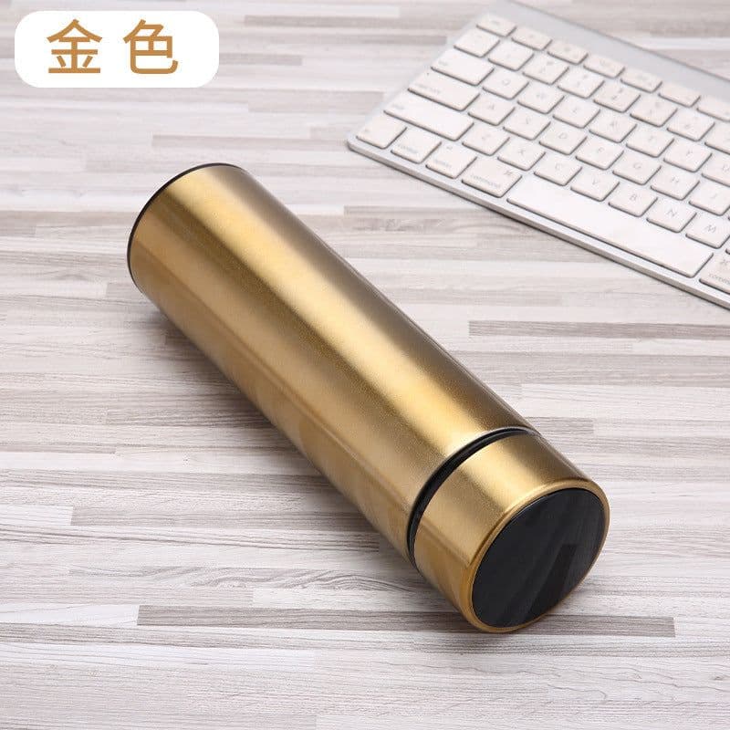 image-304 double-layer straight cup, intelligent temperature measuring thermos cup, temperature display straight cup, stainless steel water cup, business gifts