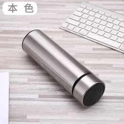 image-304 double-layer straight cup, intelligent temperature measuring thermos cup, temperature display straight cup, stainless steel water cup, business gifts