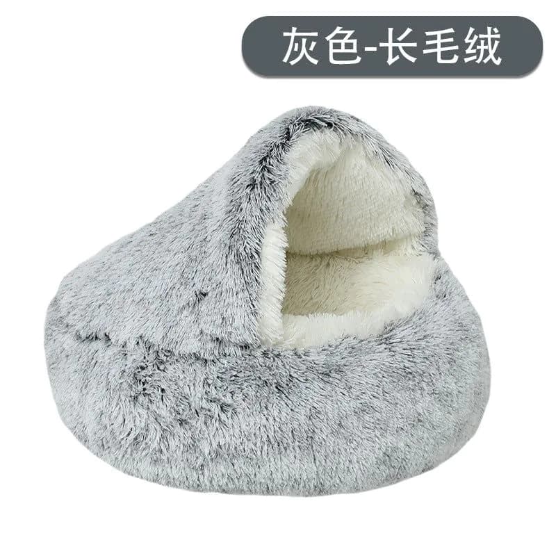 image-Winter warm shell cat litter pet cat bed deep sleep semi-enclosed kennel dog bed cat supplies wholesale