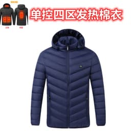 image-Heating clothing 2021 new heating long-sleeved cotton-padded winter heating warm jacket male electric heating vest USB constant temperature