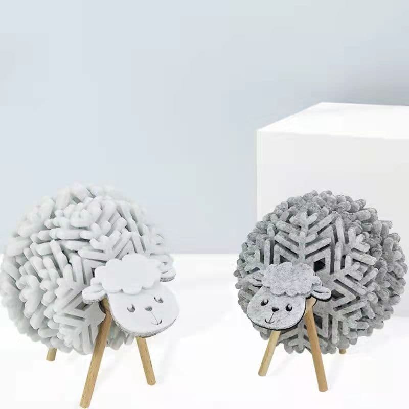 image-Manufacturers supply felt cartoon elk water-absorbing insulation pad, coaster set, felt tea coaster, placemat wholesale
