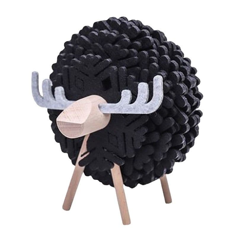image-Manufacturers supply felt cartoon elk water-absorbing insulation pad, coaster set, felt tea coaster, placemat wholesale