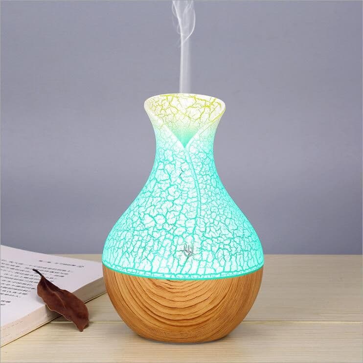 image-5V vase household colorful humidifier wood grain aroma diffuser usb humidifier atomizer factory direct sales