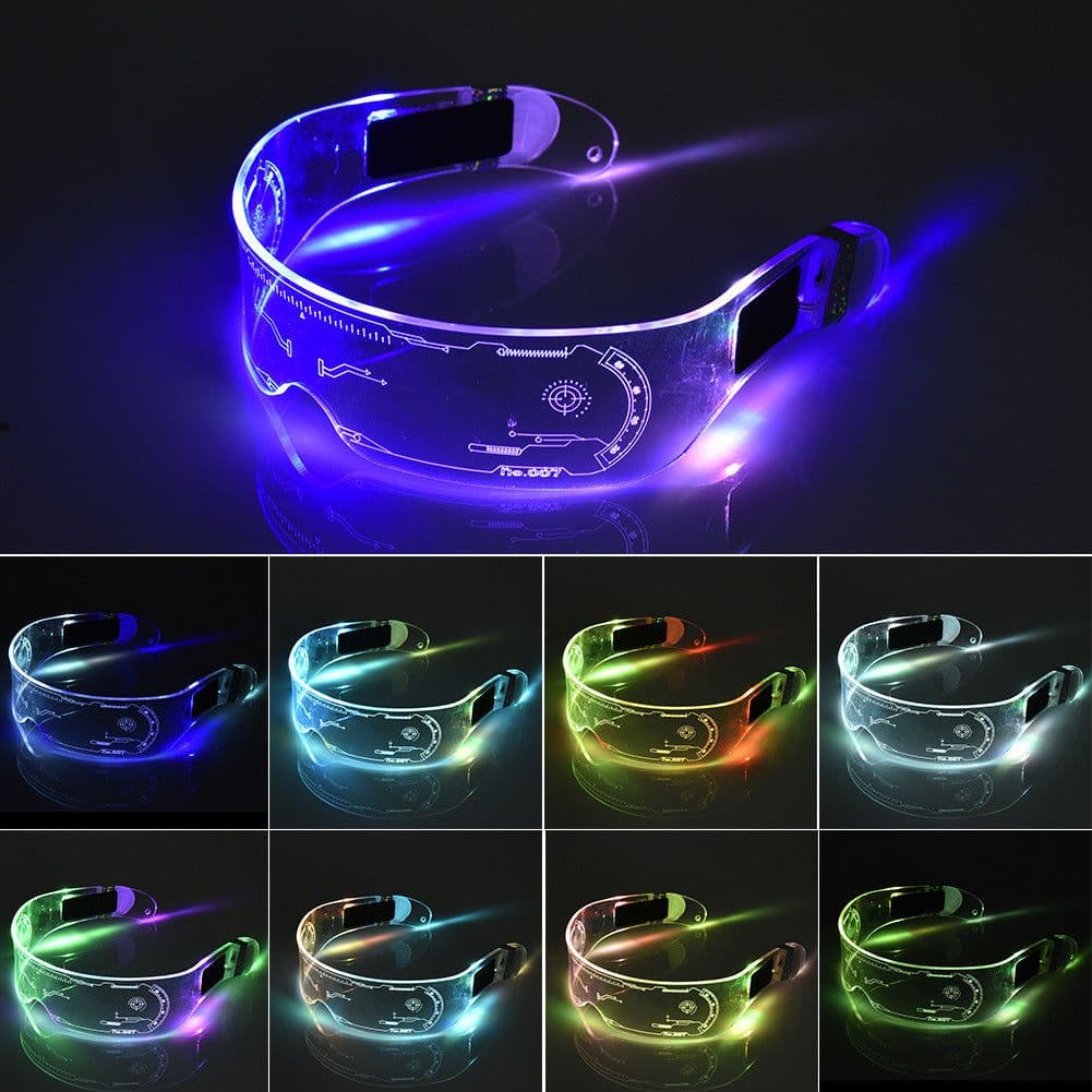 image-LED luminous glasses Christmas party bar music festival dance party glasses luminous goggles Christmas glasses