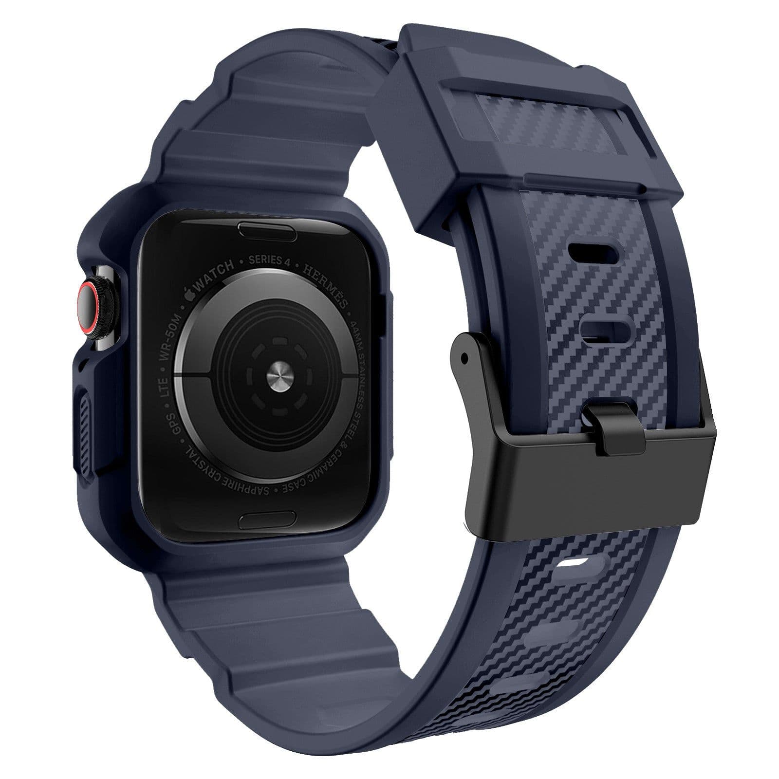 image-Suitable for Apple Watch Strap Frosted One Strap TPU Apple Strap iWatch1-6 Generation Square Buckle Wristband