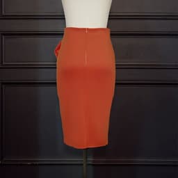image-High waist bag hip skirt slim slimming split bow decoration casual all-match women's skirt skirt