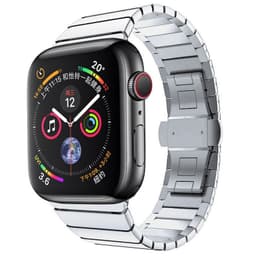 image-Suitable for apple watch7 6 stainless steel metal strap Apple watch butterfly buckle chain iWatch bracelet