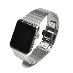 image-Suitable for apple watch7 6 stainless steel metal strap Apple watch butterfly buckle chain iWatch bracelet