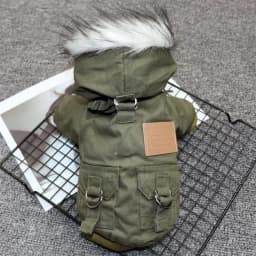 image-Mountaineering clothes two-legged clothes thick warm dog clothes Teddy small puppies pet autumn and winter clothes Pomeranian Bichon