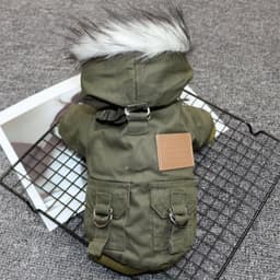 image-Mountaineering clothes two-legged clothes thick warm dog clothes Teddy small puppies pet autumn and winter clothes Pomeranian Bichon