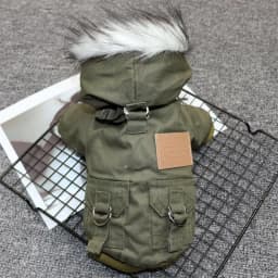 image-Mountaineering clothes two-legged clothes thick warm dog clothes Teddy small puppies pet autumn and winter clothes Pomeranian Bichon