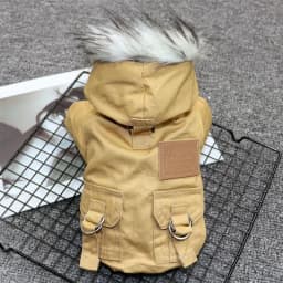 image-Mountaineering clothes two-legged clothes thick warm dog clothes Teddy small puppies pet autumn and winter clothes Pomeranian Bichon