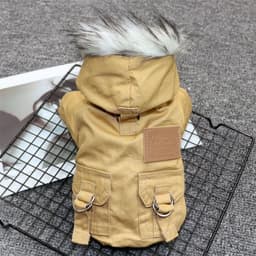 image-Mountaineering clothes two-legged clothes thick warm dog clothes Teddy small puppies pet autumn and winter clothes Pomeranian Bichon