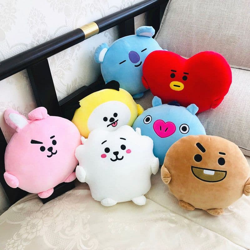 image-BTS New Cartoon Pillow Cushion PongPong Plush Cushion Pillow
