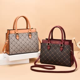 image-Handbag female bag 2021 new middle-aged lady bag fashionable atmosphere large-capacity messenger mother bag delivery