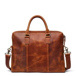 image-Foreign trade cross-border hot style male crazy horse leather handbag leather large-capacity computer bag cowhide shoulder diagonal briefcase