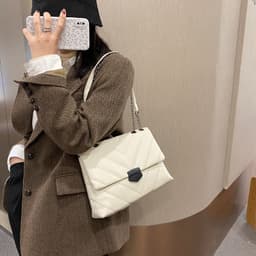 image-Shangxin embroidered thread bag women's 2020 new trendy fashion one-shoulder underarm bag wild chain texture one-shoulder messenger bag