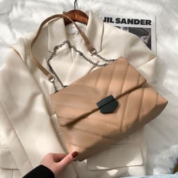 image-Shangxin embroidered thread bag women's 2020 new trendy fashion one-shoulder underarm bag wild chain texture one-shoulder messenger bag