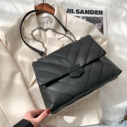 image-Shangxin embroidered thread bag women's 2020 new trendy fashion one-shoulder underarm bag wild chain texture one-shoulder messenger bag