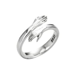 image-Korean fashion small fresh wild temperament loving embrace couple opening adjustable ring factory spot wholesale