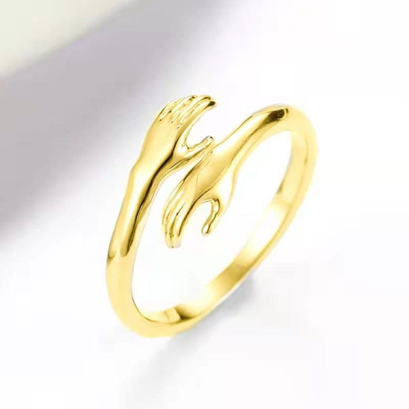 image-Korean fashion small fresh wild temperament loving embrace couple opening adjustable ring factory spot wholesale