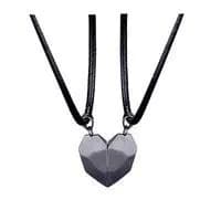 image-Wishing Stone Couple Necklace A Pair of Ancient Letters of Love Creative Magnet Pendant Lettering Men and Women Clavicle Chain