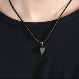 image-Wishing Stone Couple Necklace A Pair of Ancient Letters of Love Creative Magnet Pendant Lettering Men and Women Clavicle Chain