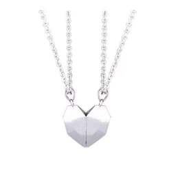 image-Wishing Stone Couple Necklace A Pair of Ancient Letters of Love Creative Magnet Pendant Lettering Men and Women Clavicle Chain