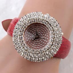 image-Explosive foreign trade ladies watch, star-studded leather fashion watch with rhinestones, high-end watch manufacturer (small)