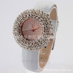 image-Explosive foreign trade ladies watch, star-studded leather fashion watch with rhinestones, high-end watch manufacturer (small)